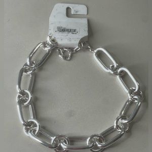 Guess silver adjustable chain